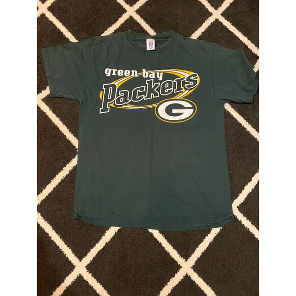 Vintage Logo 7 Green Bay Packers 90s T-shirt - Picture 1 of 4